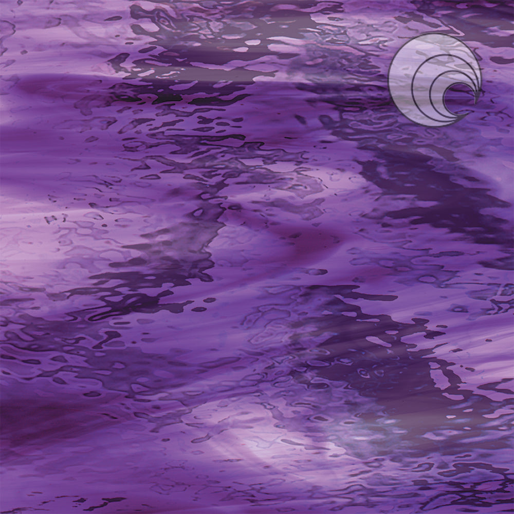 Deep Violet/Pale Purple Waterglass® Fusible