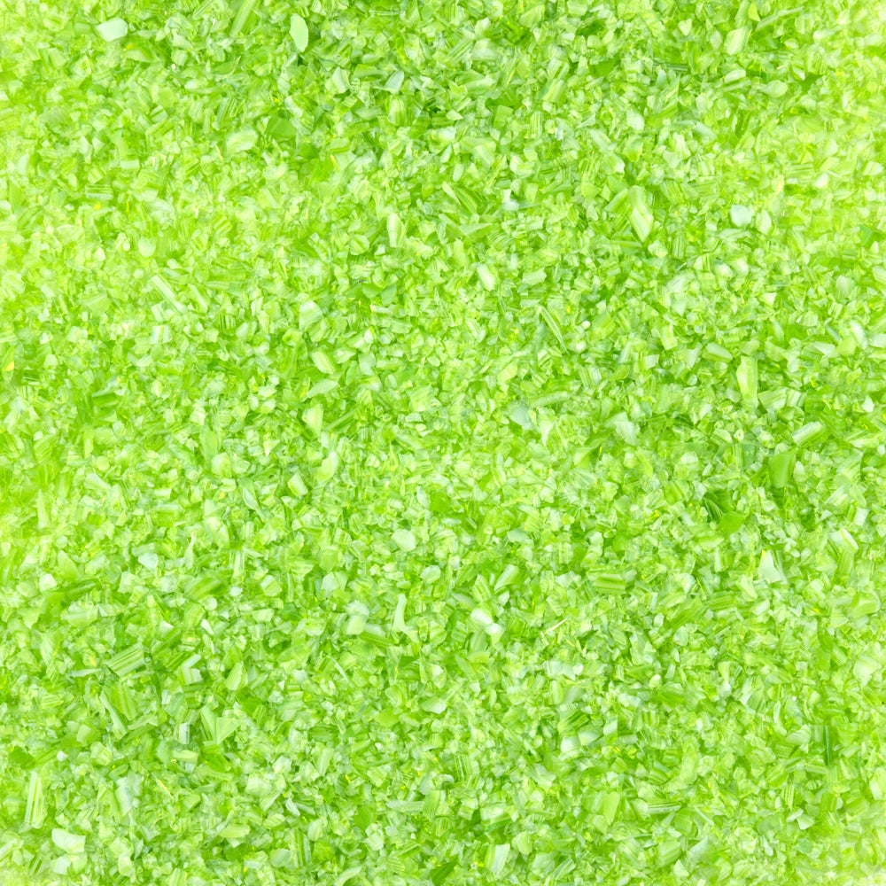 DUAL TONE: Lime Green/White Semi-Opal Frit (F3)