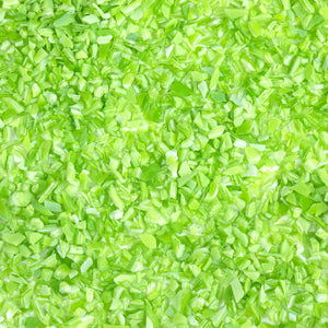 DUAL TONE: Lime Green/White Semi-Opal Frit (F5)